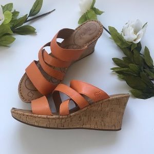 BORN-Orange strapped Sandals(NWOT)